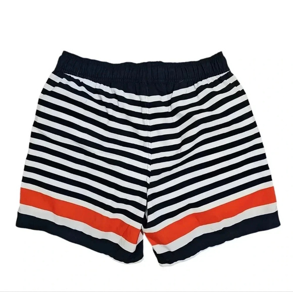 Esprit Men Size Medium UK Large Deadstock Vintage White Blue Striped Swim Trunks - Picture 3 of 7